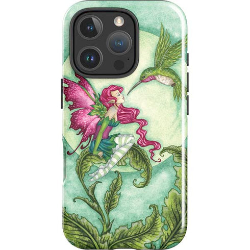 Flirting Fairy and Hummingbird by Amy Brown iPhone 16 Pro Impact Case